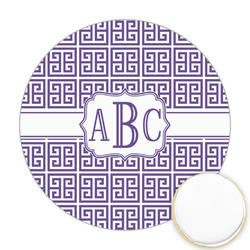 Greek Key Printed Cookie Topper - Round (Personalized)