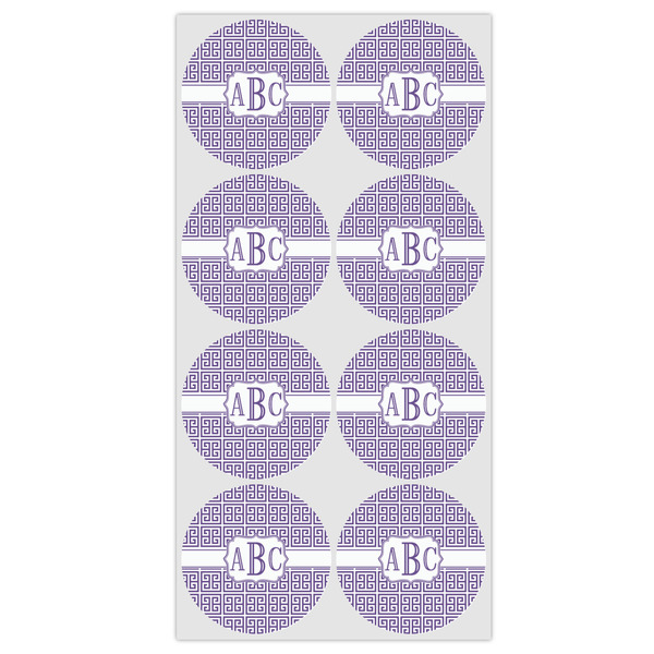 Greek Key Icing Circle - Medium - Set of 8