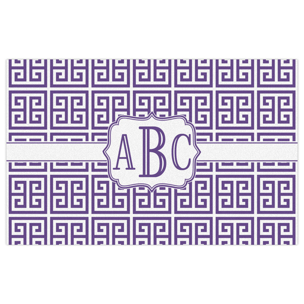 Greek Key Indoor / Outdoor Rug - 5'x8' - Front Flat