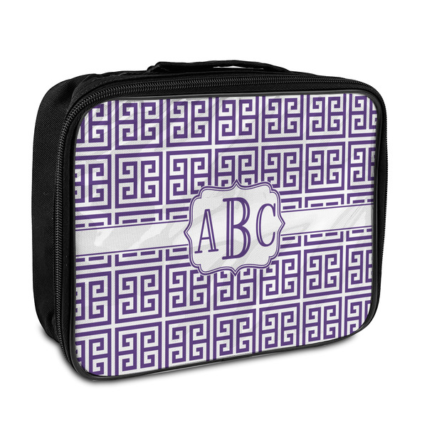 Custom Greek Key Insulated Lunch Bag (Personalized)