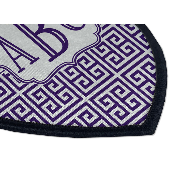 Greek Key Iron on Shield 3 Detail