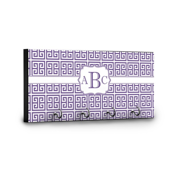 Greek Key Key Hanger - Front View with Hooks