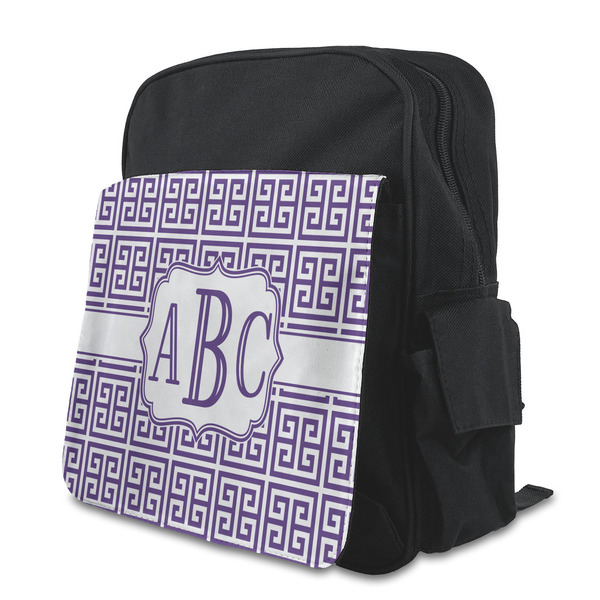 Custom Greek Key Preschool Backpack (Personalized)