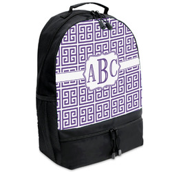 Greek Key Backpacks - Black (Personalized)