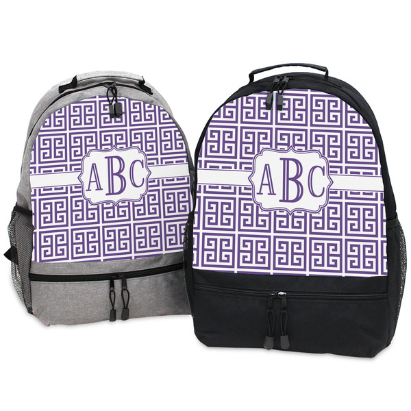 Greek Key Large Backpacks - Both