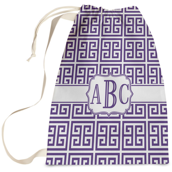 Custom Greek Key Laundry Bag (Personalized)