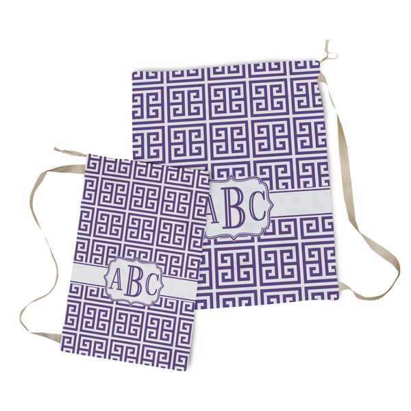 Greek Key Laundry Bag - Both Bags