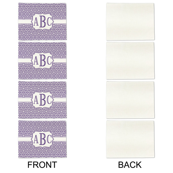 Greek Key Linen Placemat - APPROVAL Set of 4 (single sided)