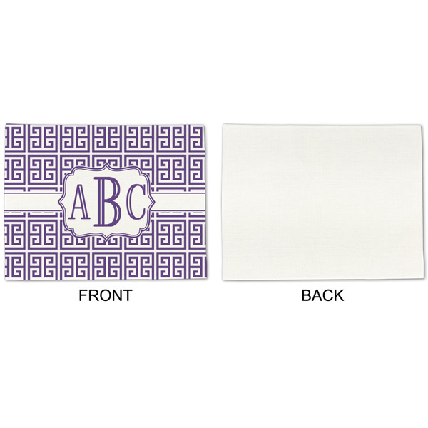 Greek Key Linen Placemat - APPROVAL Single (single sided)