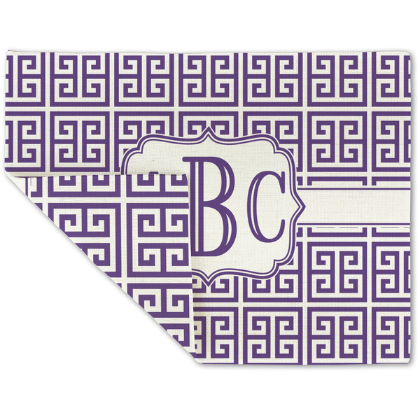 Greek Key Linen Placemat - Folded Corner (double side)