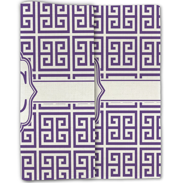 Greek Key Linen Placemat - Folded Half (double sided)