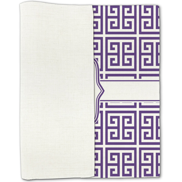 Greek Key Linen Placemat - Folded Half