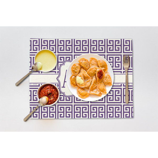 Greek Key Linen Placemat - Lifestyle (single)
