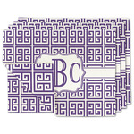 Greek Key Linen Placemat w/ Monogram