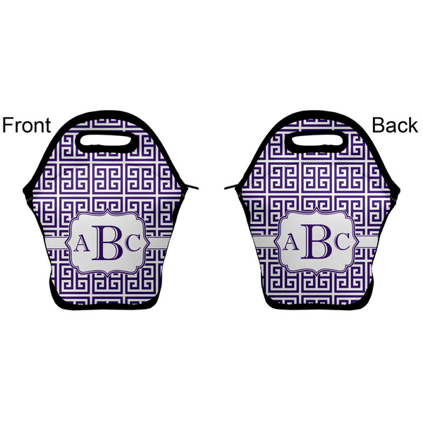 Greek Key Lunch Bag - Front and Back