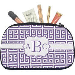 Greek Key Makeup / Cosmetic Bag - Medium (Personalized)