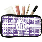 Greek Key Makeup / Cosmetic Bag - Small (Personalized)