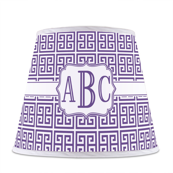 Greek Key Poly Film Empire Lampshade - Front View