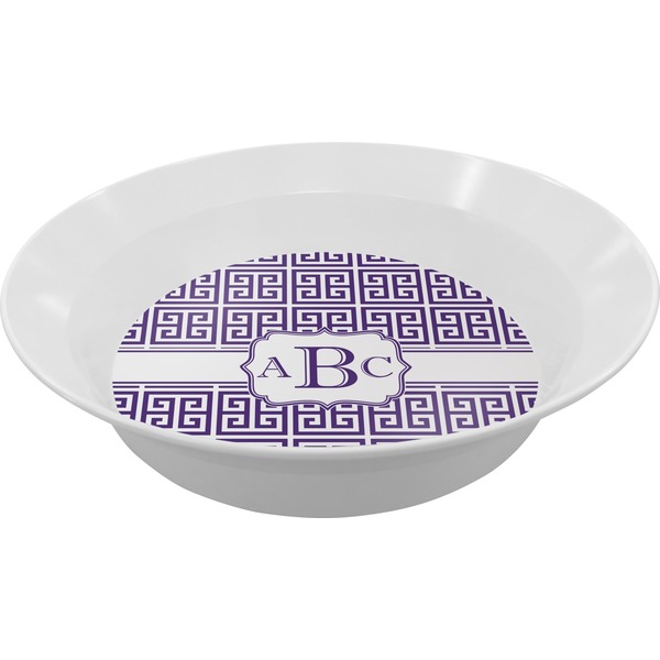 Custom Greek Key Melamine Bowl (Personalized)
