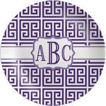 Greek Key Melamine Plate (Personalized)