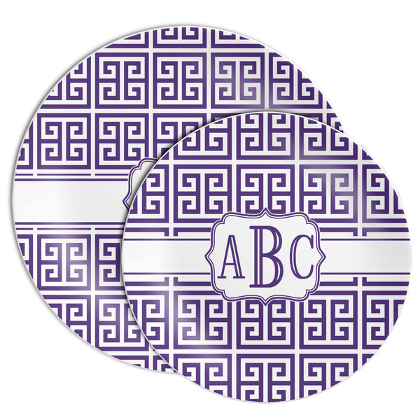 Greek Key Melamine Plates - PARENT/MAIN