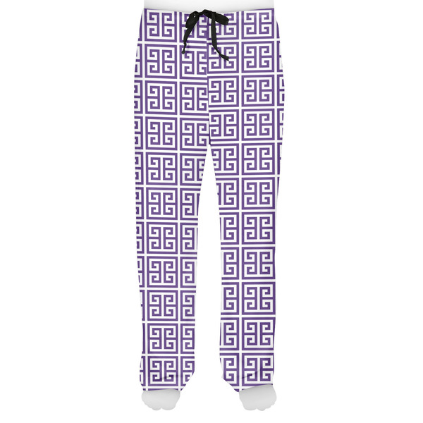 Greek Key Men's Pjs Front - on model