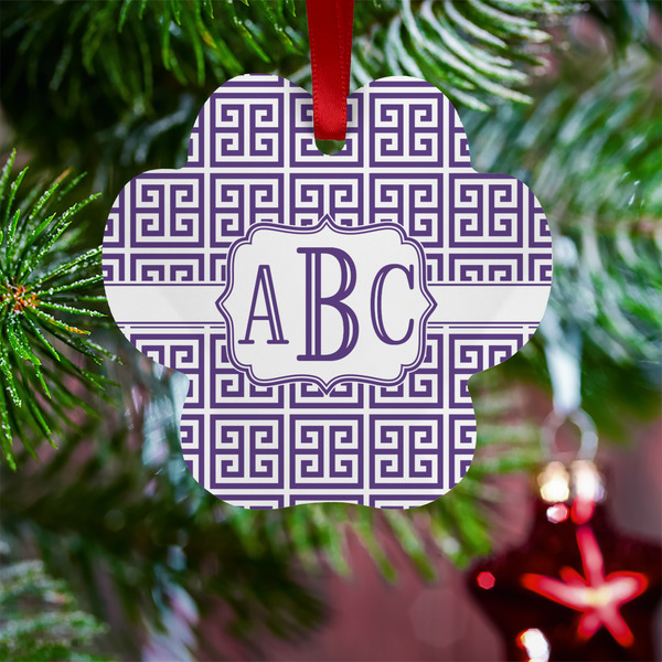 Greek Key Metal Paw Ornament - Lifestyle