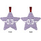 Greek Key Metal Star Ornament - Front and Back