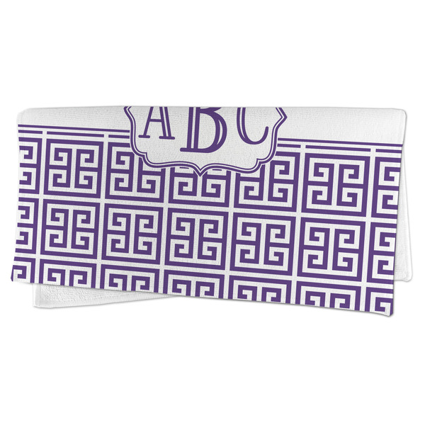 Greek Key Microfiber Dish Rag - FOLDED (half)