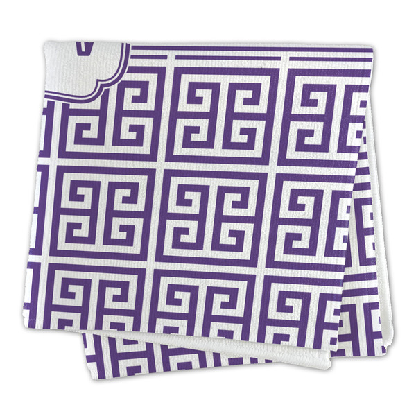 Greek Key Microfiber Dish Rag - FOLDED (square)