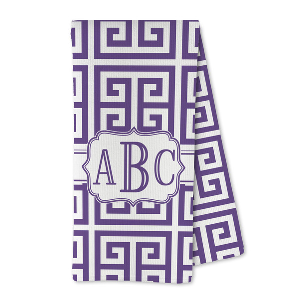 Custom Greek Key Kitchen Towel - Microfiber (Personalized)