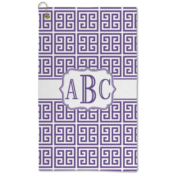 Custom Greek Key Microfiber Golf Towel (Personalized)