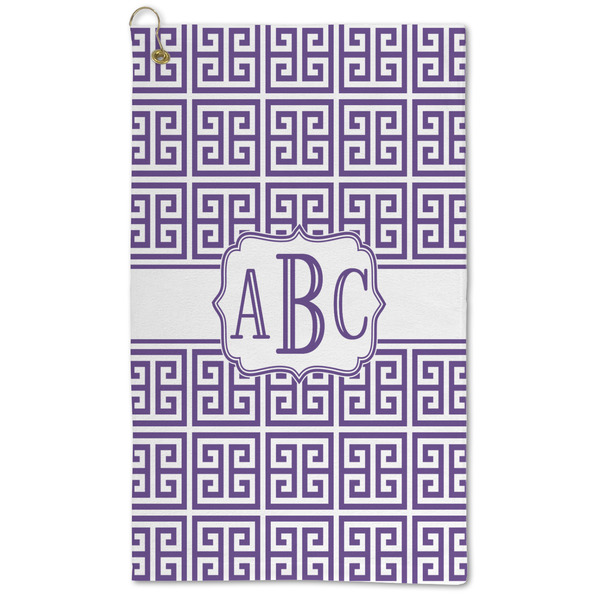 Custom Greek Key Microfiber Golf Towel (Personalized)