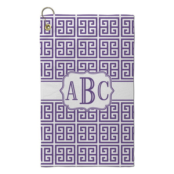 Custom Greek Key Microfiber Golf Towel - Small (Personalized)