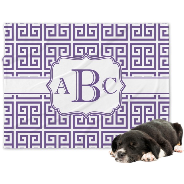 Custom Greek Key Dog Blanket (Personalized)