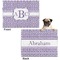 Greek Key Microfleece Dog Blanket - Regular - Front & Back
