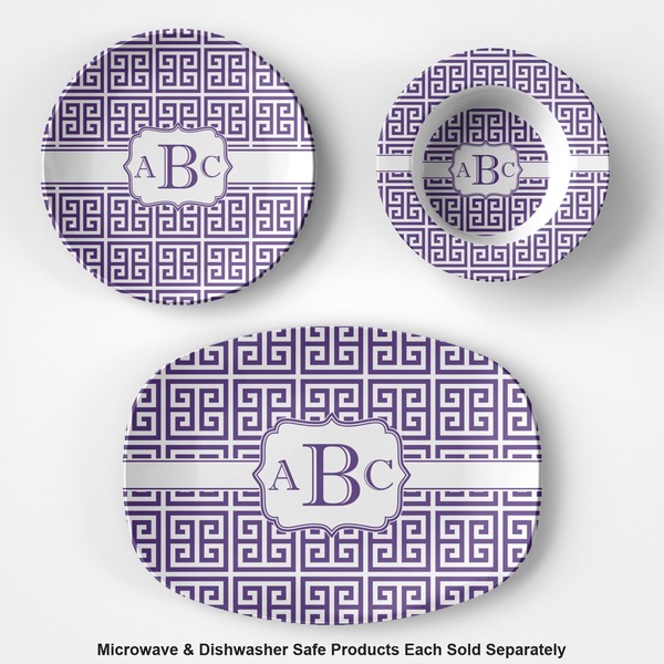 Greek Key Microwave & Dishwasher Safe CP Plastic Dishware - Group