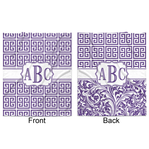 Greek Key Minky Blanket - 50"x60" - Double Sided - Front & Back