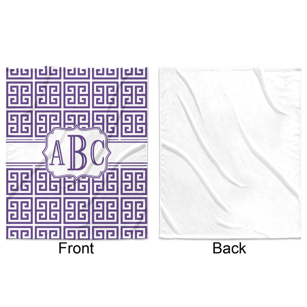 Greek Key Minky Blanket - 50"x60" - Single Sided - Front & Back