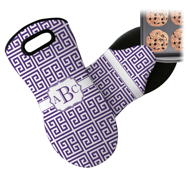 Greek Key Neoprene Oven Mitt