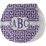 Greek Key Burp Pad - Velour w/ Monogram