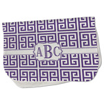 Greek Key Burp Cloth - Fleece w/ Monogram
