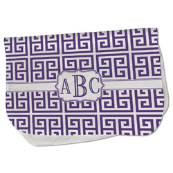 Greek Key Burp Cloth - Fleece w/ Monogram