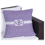 Greek Key Outdoor Pillow - 18" (Personalized)