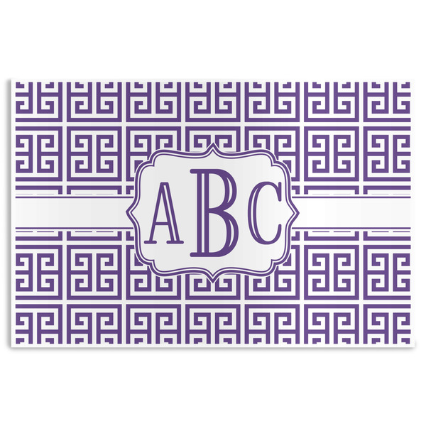 Custom Greek Key Disposable Paper Placemats (Personalized)