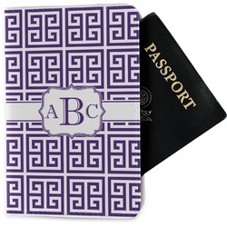 Greek Key Passport Holder - Fabric (Personalized)