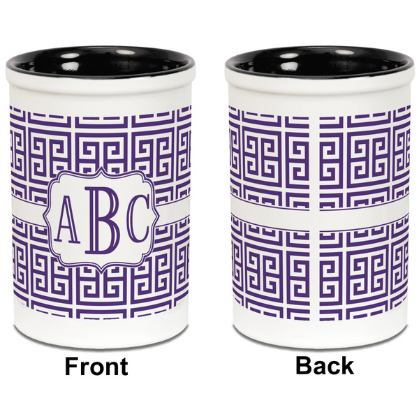 Greek Key Pencil Holder - Black - approval