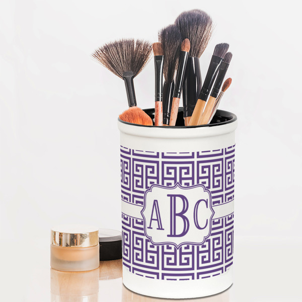 Greek Key Pencil Holder - LIFESTYLE makeup