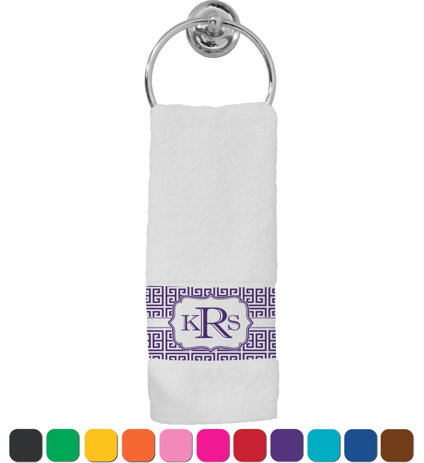 Greek Key Hand Towel (Personalized) YouCustomizeIt