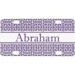 Greek Key Mini/Bicycle License Plate (Personalized)